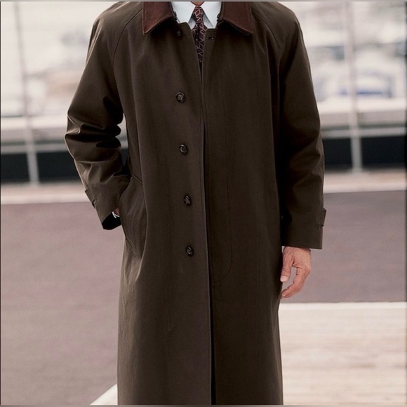 Joseph A Banks mens trenchcoat olive green removeable liner raincoat classic. - Picture 1 of 8